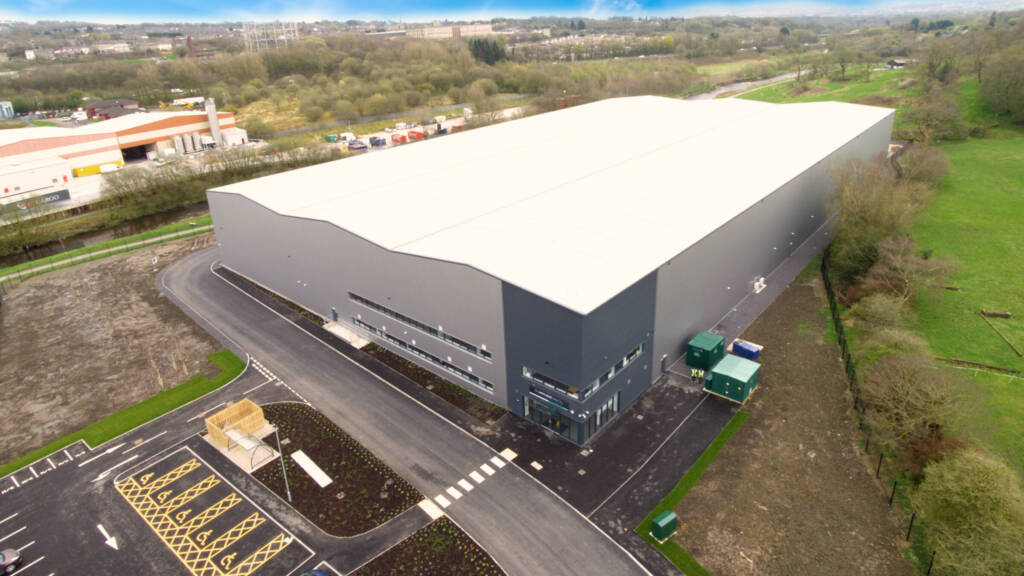 A birds eye view of our new 95,000 sq ft warehouse in Lomeshaye